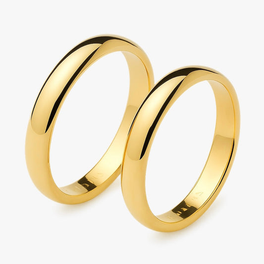 Argollas Inglesas en oro amarillo 18k