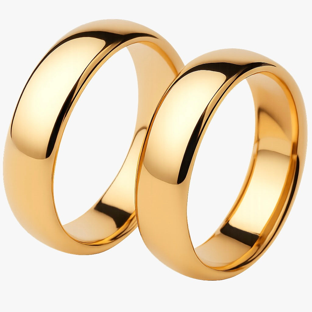 Argollas de Media Caña en oro 18k