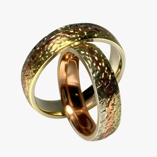Argollas de Hojas en oro 18k